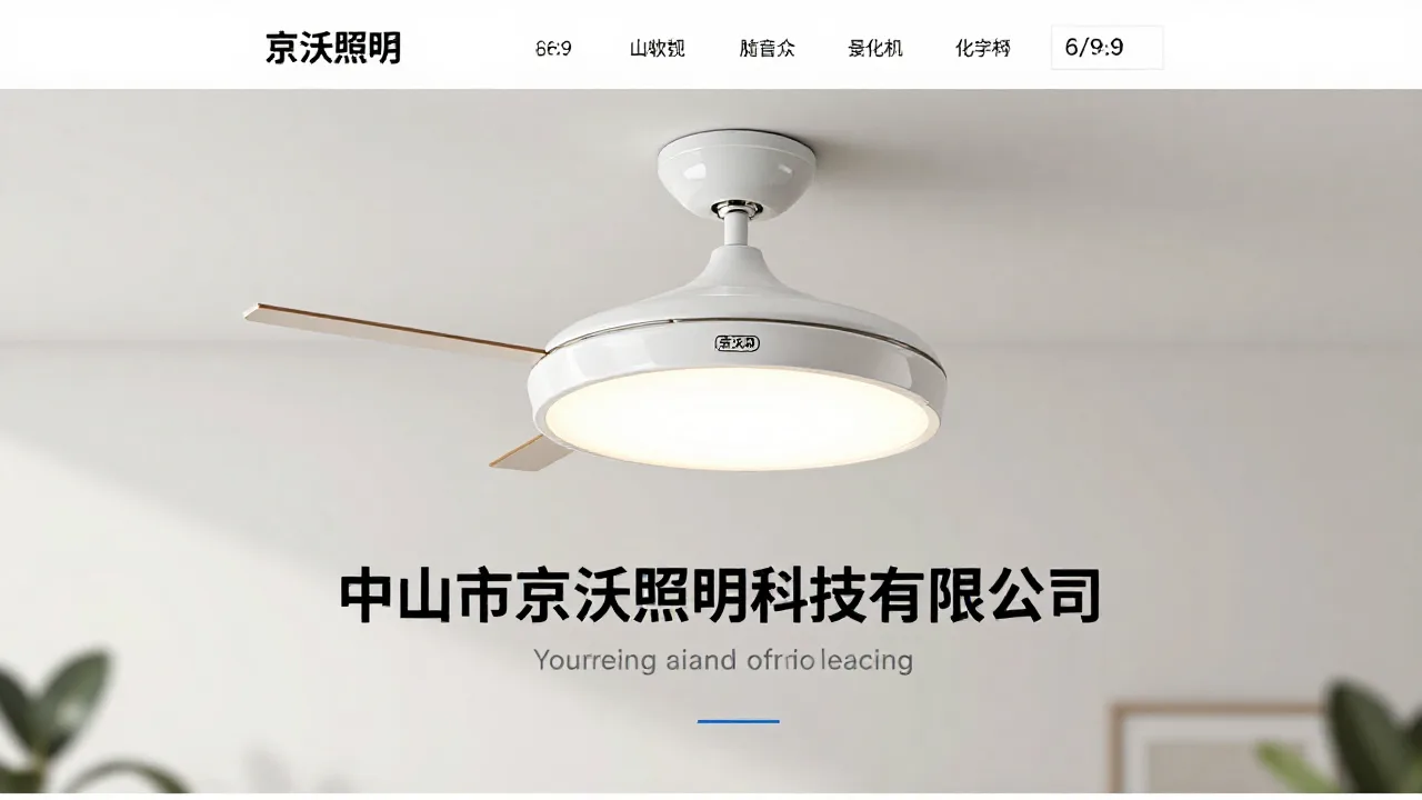 中山市京沃照明科技有限公司 首页主视觉
